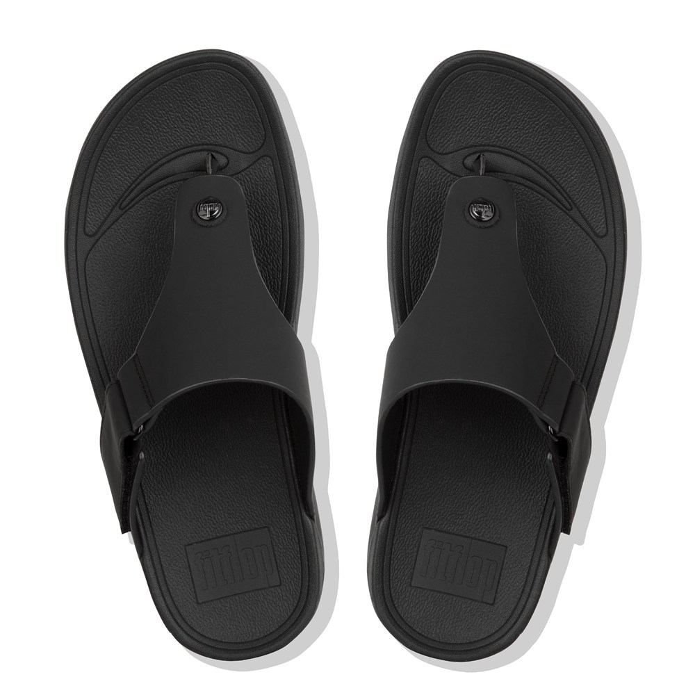 Fitflop Mens Sandals Black - Trakk Ii Neoprene Toe-post - 06ZGHTYPS